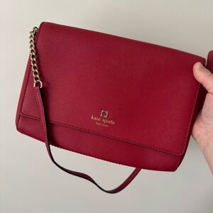 Kate Spade Red Leather Crossbody Bag